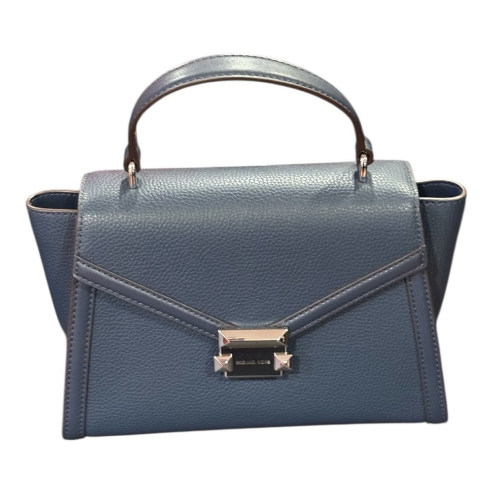 Michael Kors Blue Leather Top-Handle Satchel